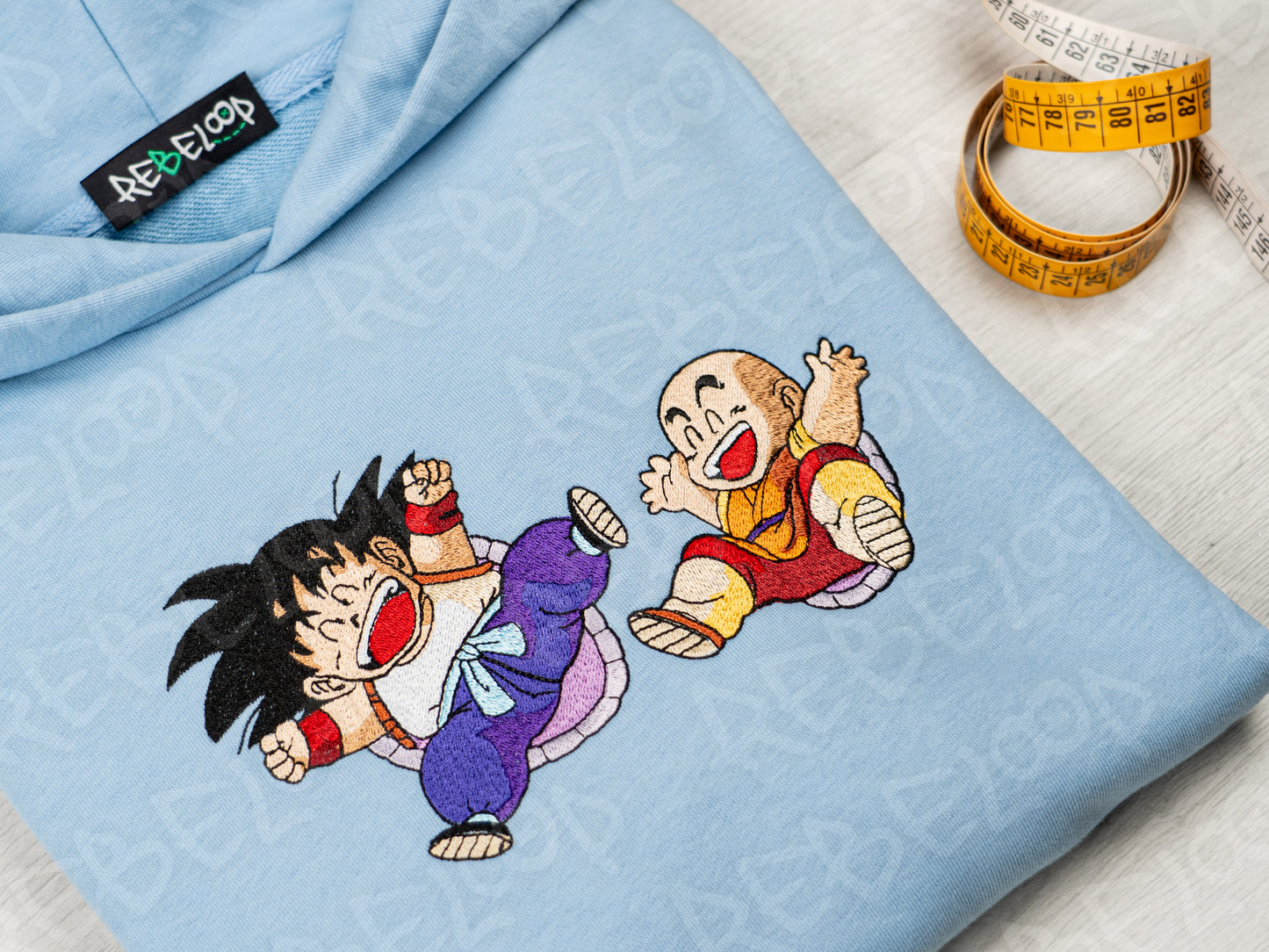 Felpa ricamata Goku e Crillin