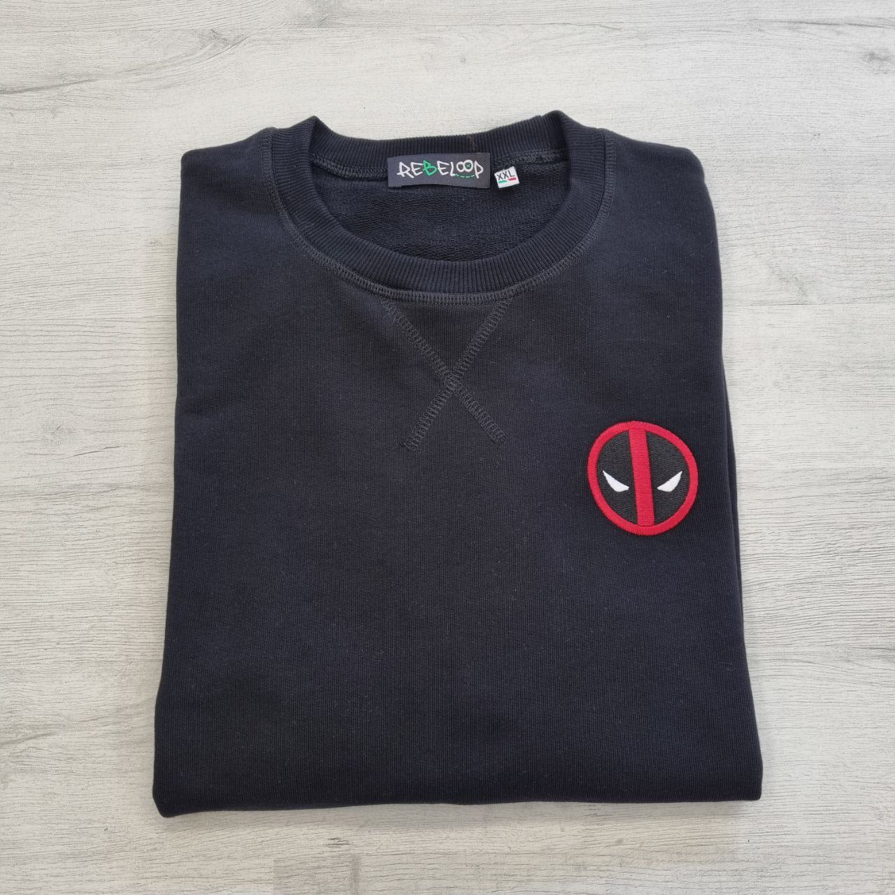 Felpa ricamata Deadpool graffito (doppio ricamo)