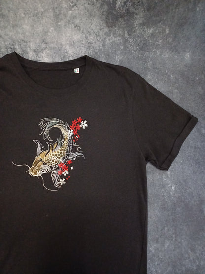 T-shirt ricamata Koi Gold