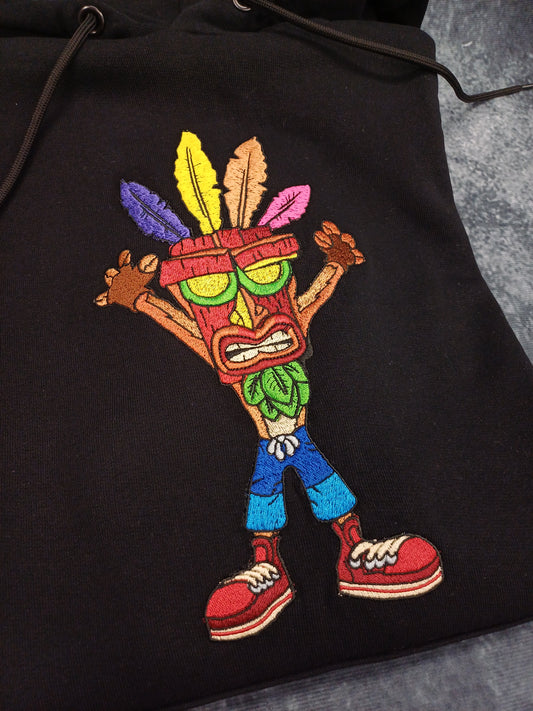 Felpa ricamata Crash Bandicot