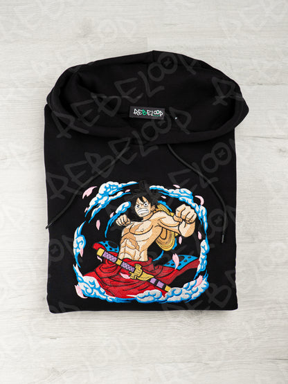 Felpa ricamata One Piece Luffy Wano
