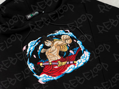Felpa ricamata One Piece Luffy Wano