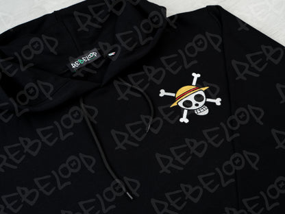 Luffy double embroidery sweatshirt