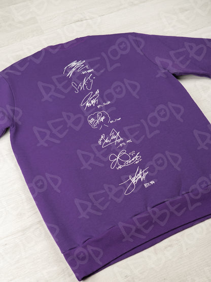 Felpa ricamata BTS autografi