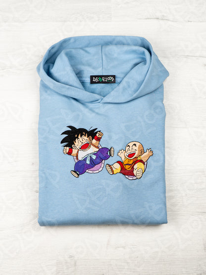 Felpa ricamata Goku e Crillin